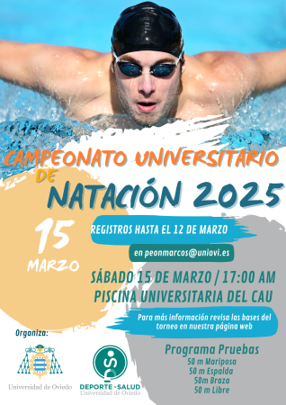 Imagen El Campeonato de Natación programado para el 15 de marzo ha sido...